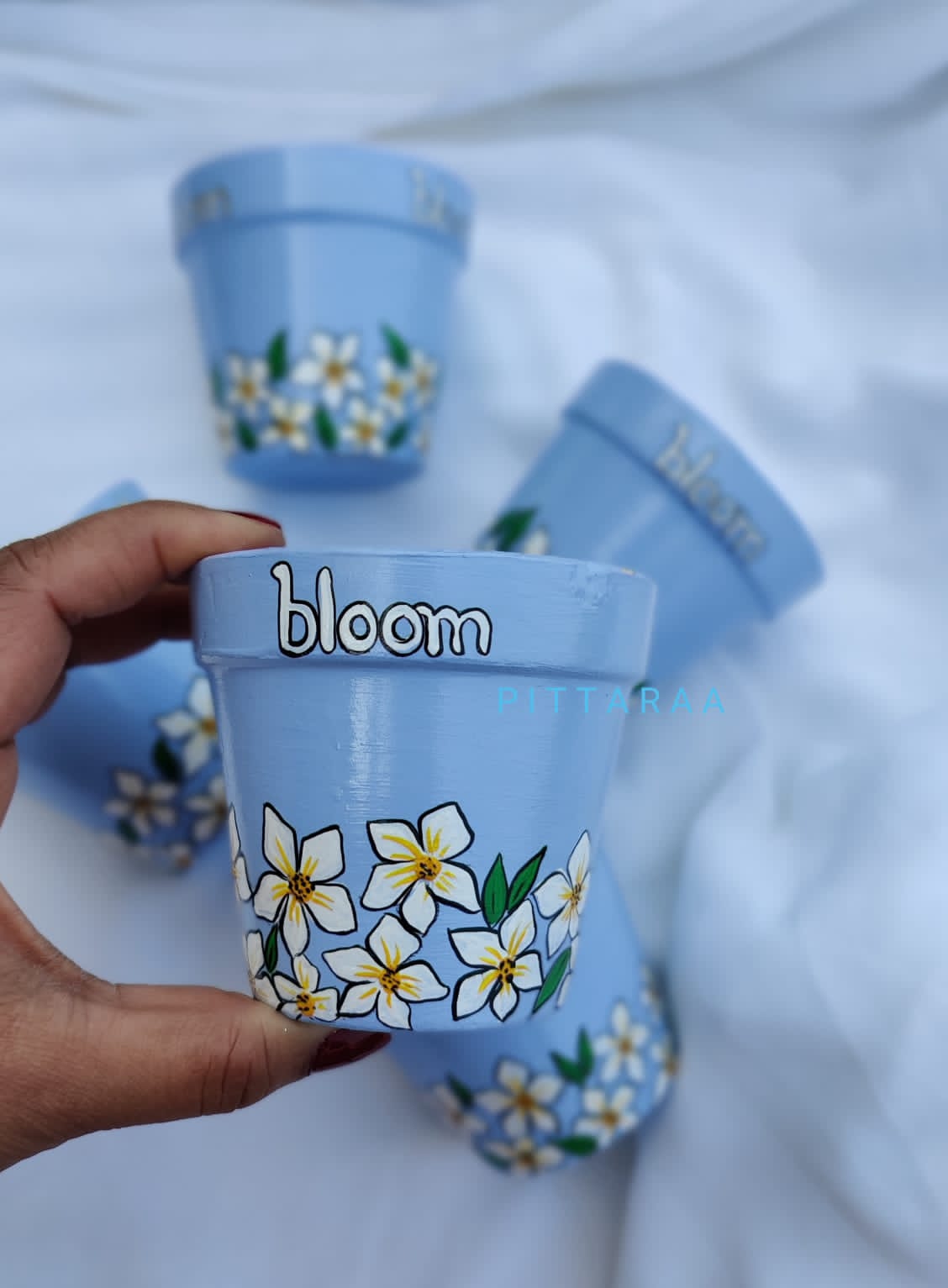 Blue Flower Bloom Planter