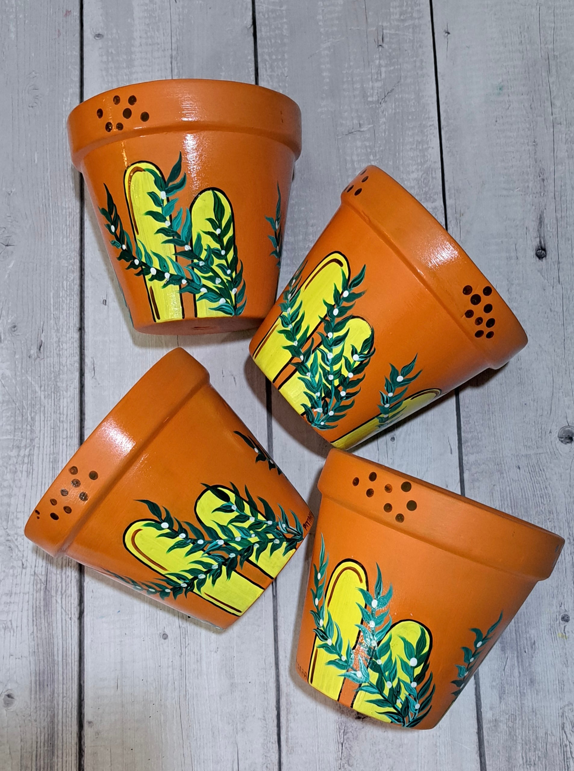 Orange Leaf Planter
