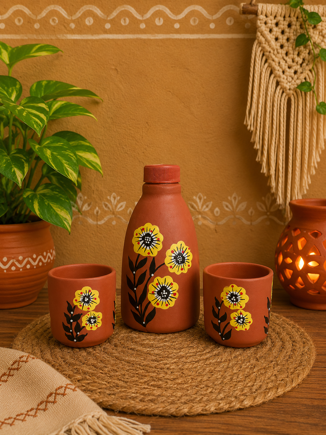 Yellow Blossom Bottle Set