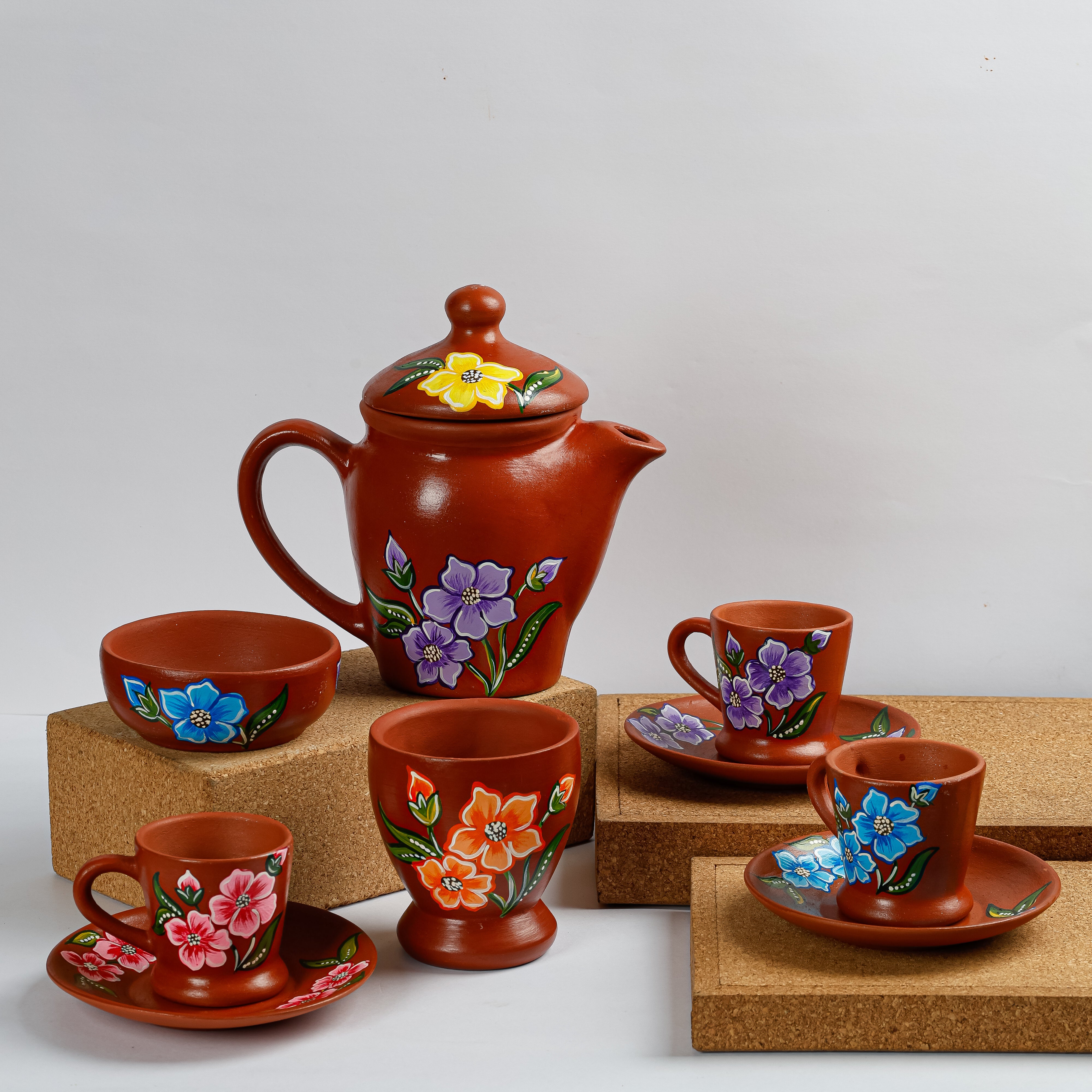 Bloomcraft Terracotta Full Tea set