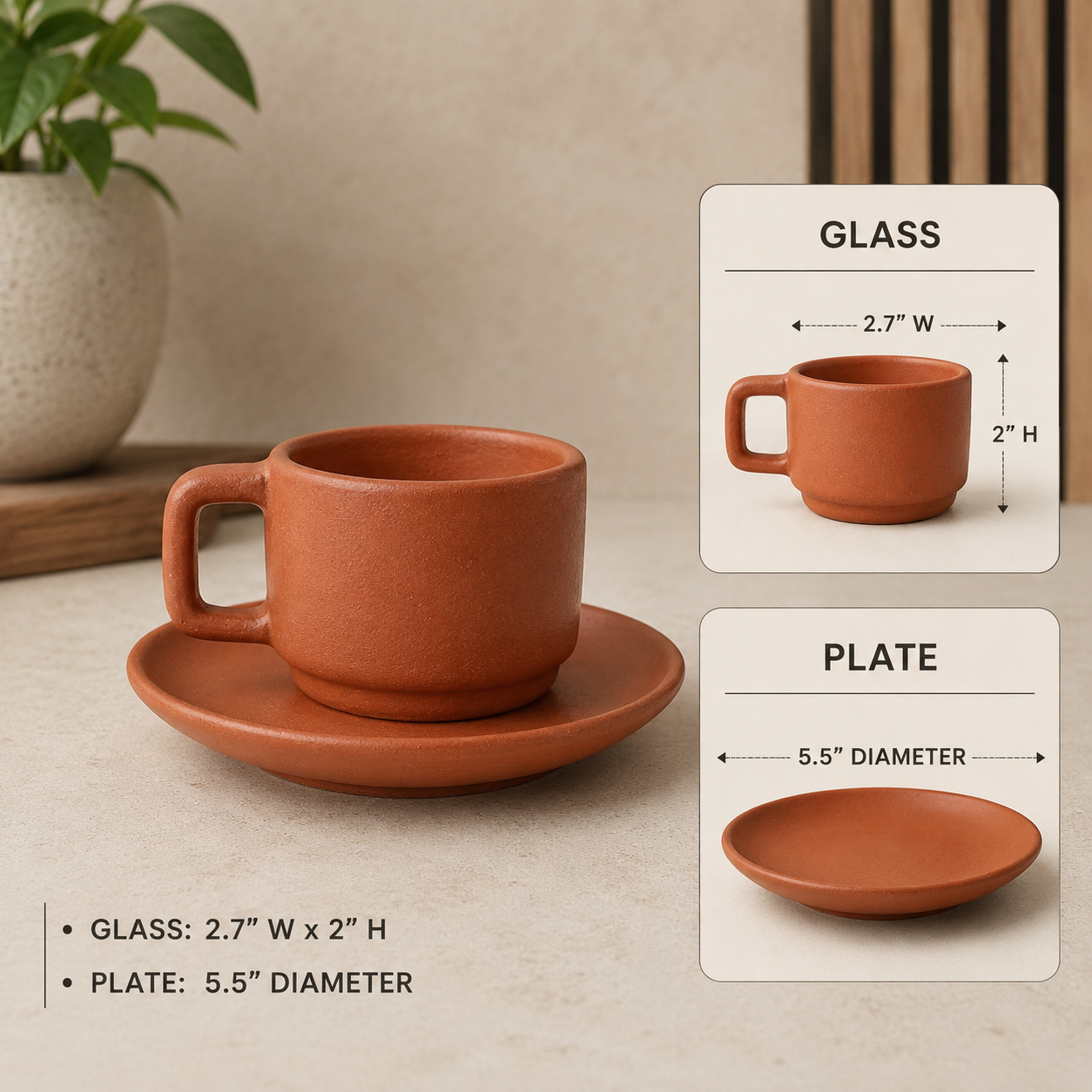 The Heritage Hamlet Terracotta Full Tea Set