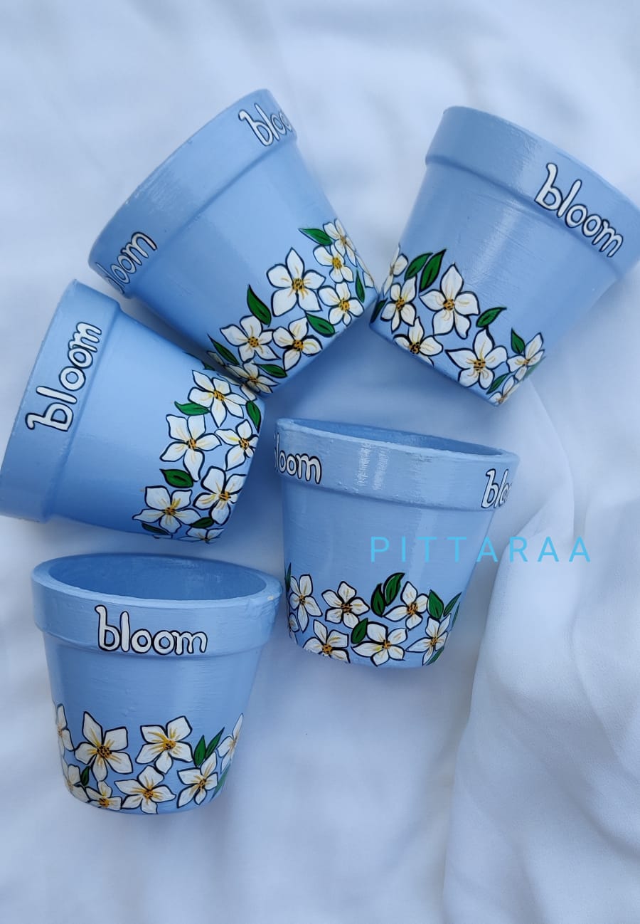 Blue Flower Bloom Planter