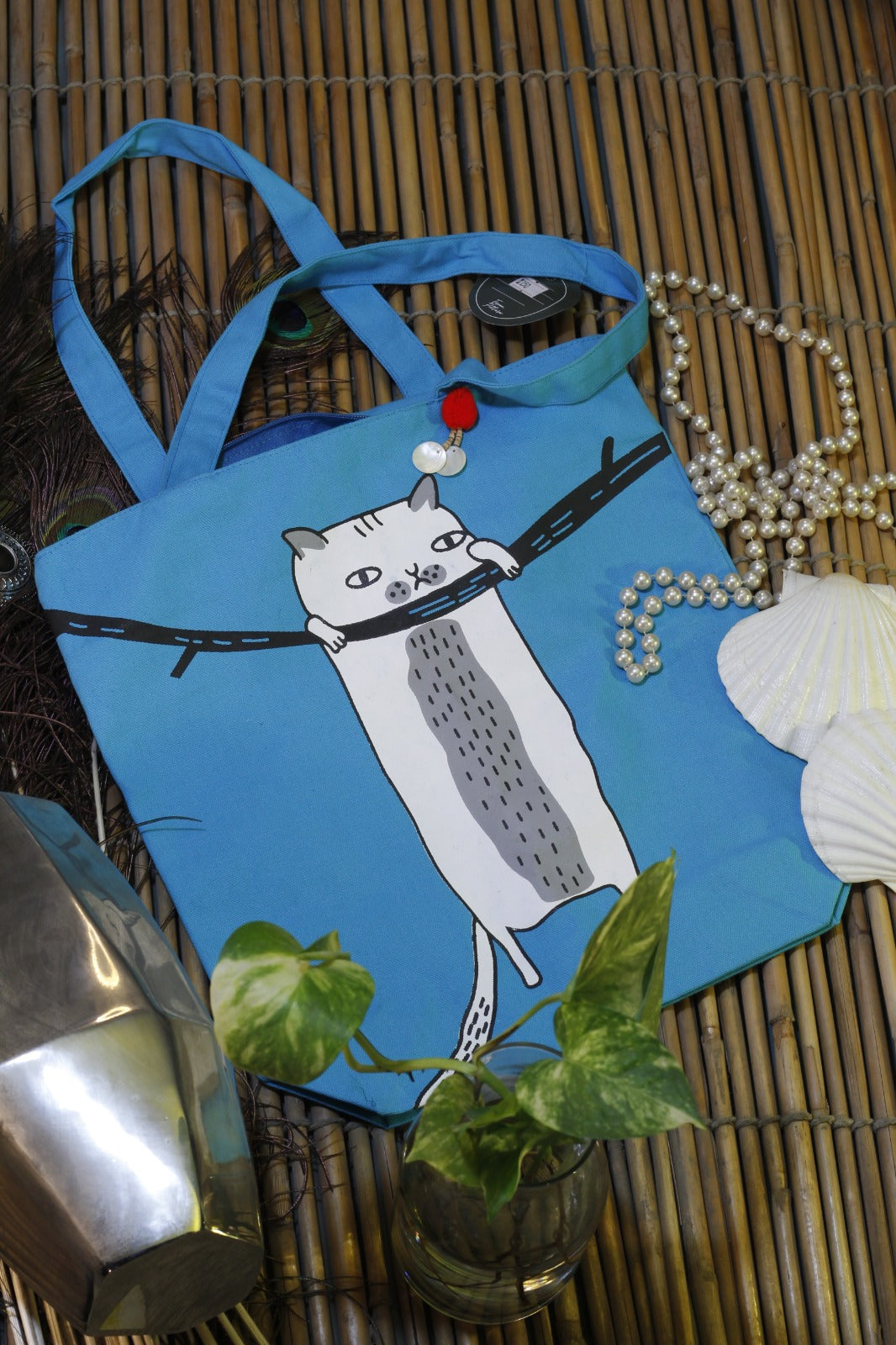 Lazy Cat Canvas Bag