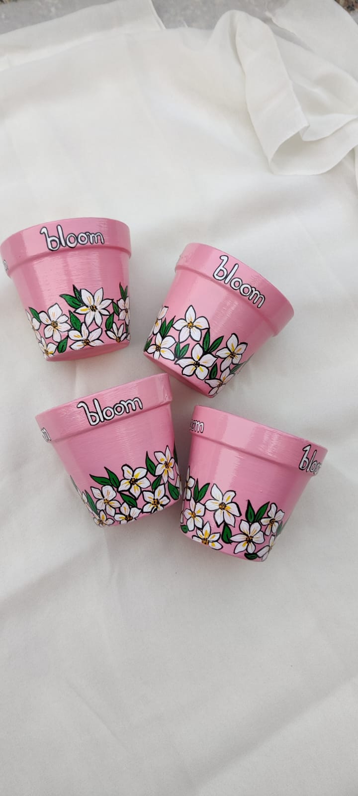 Pink Flower Bloom Planter