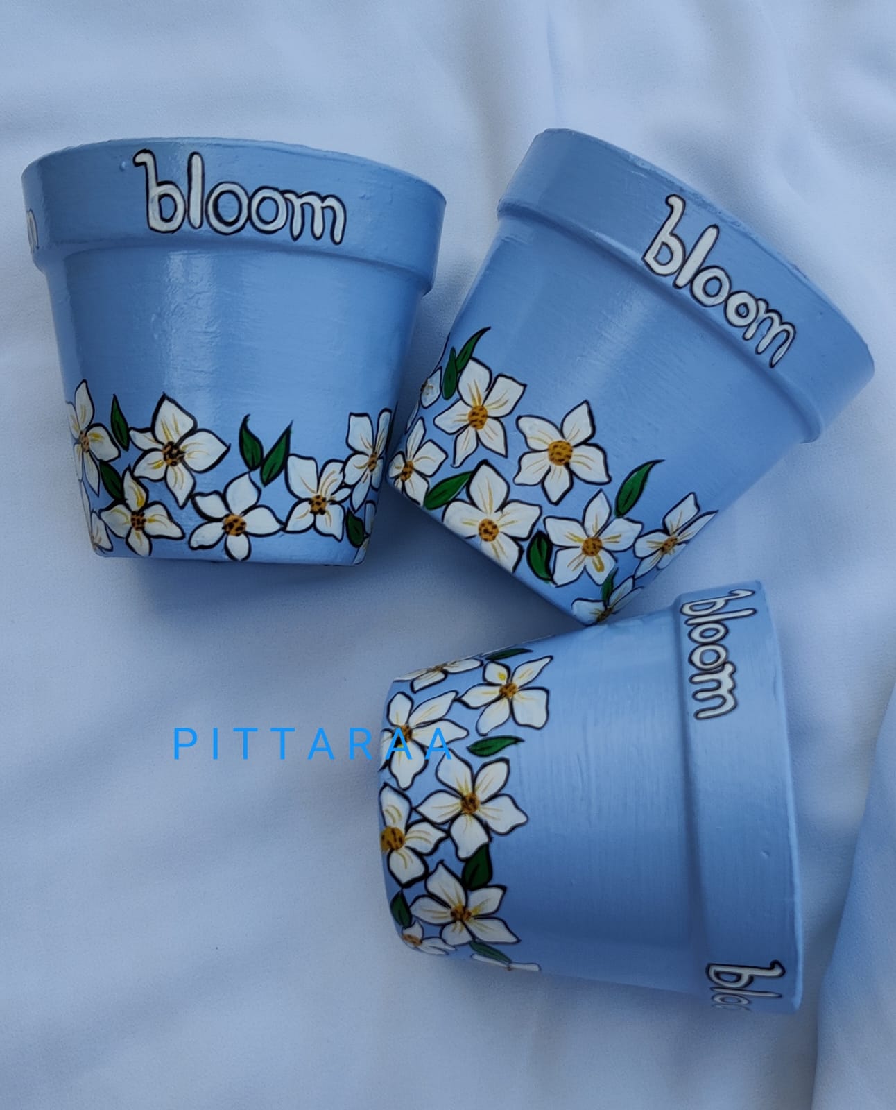 Blue Flower Bloom Planter