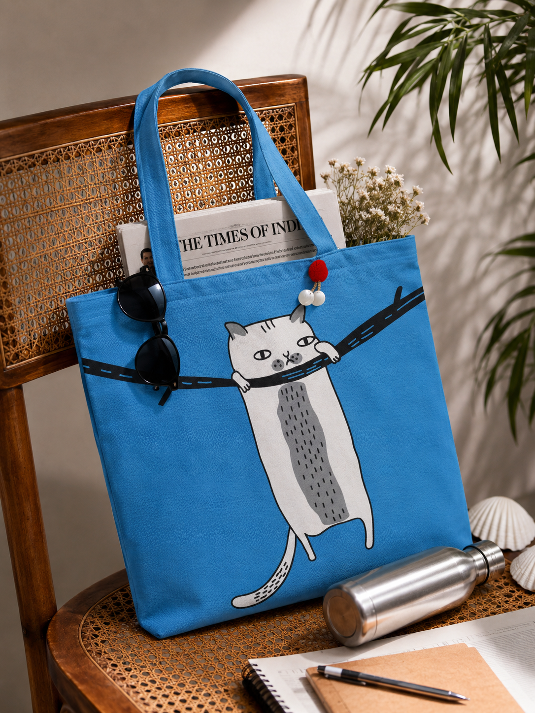 Lazy Cat Canvas Bag