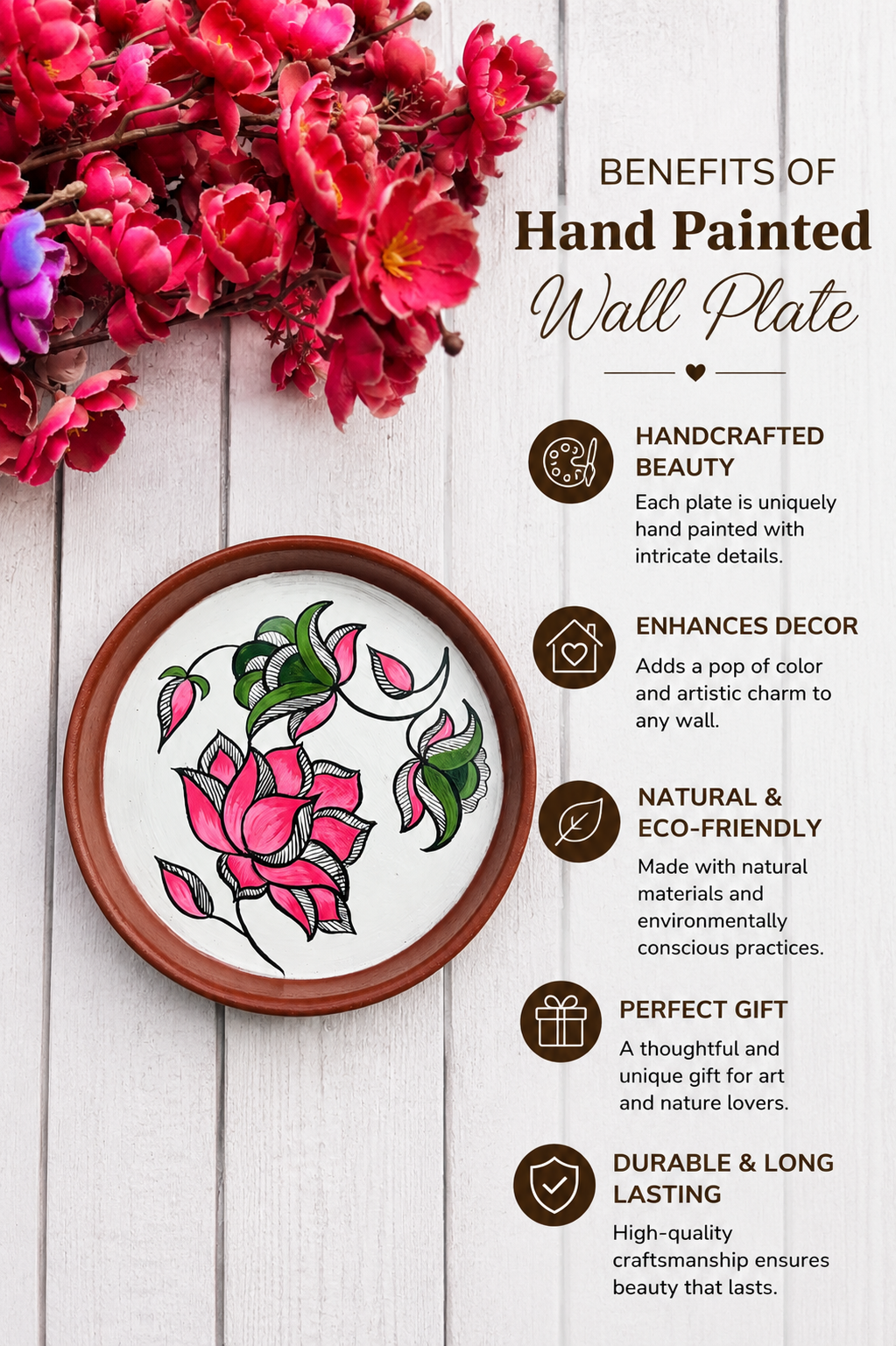 Pink Botanica Wall Plate