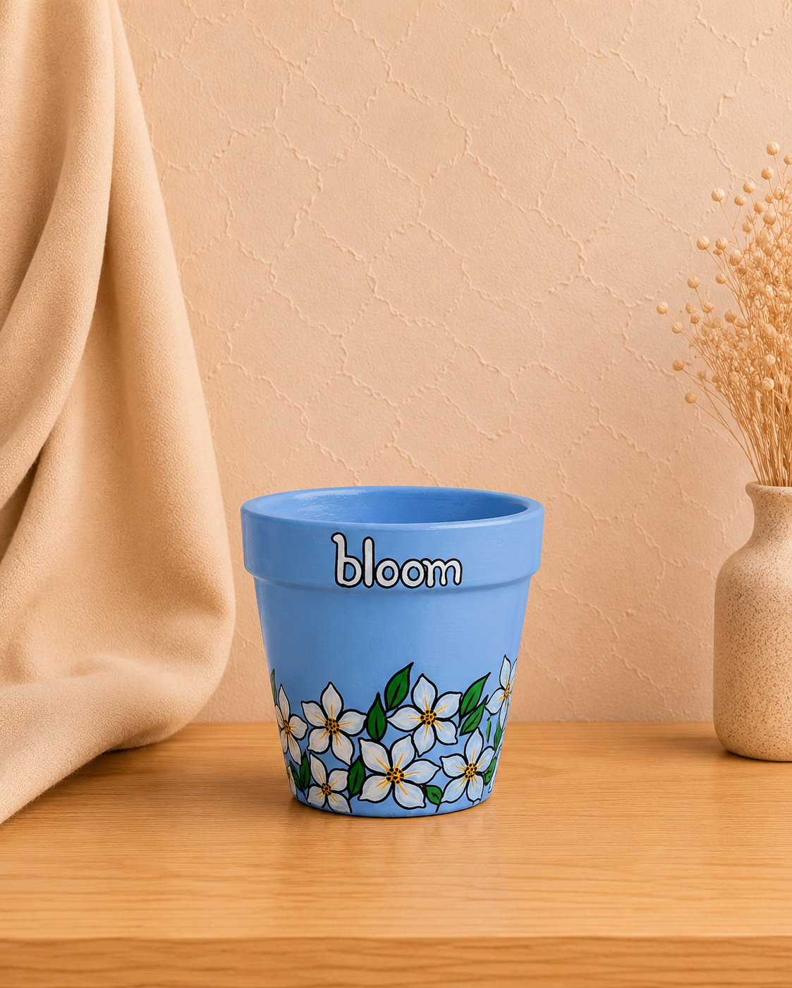 Blue Flower Bloom Planter