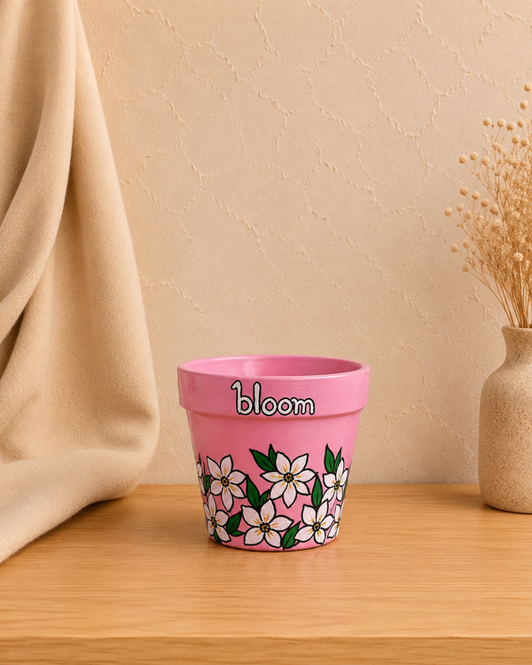 Pink Flower Bloom Planter