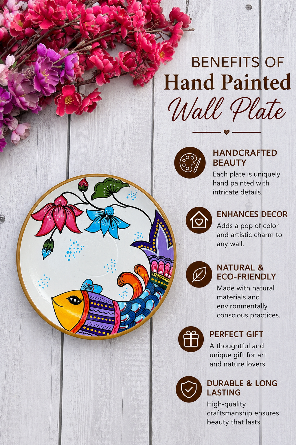Blooming Fishscape Wall Plate