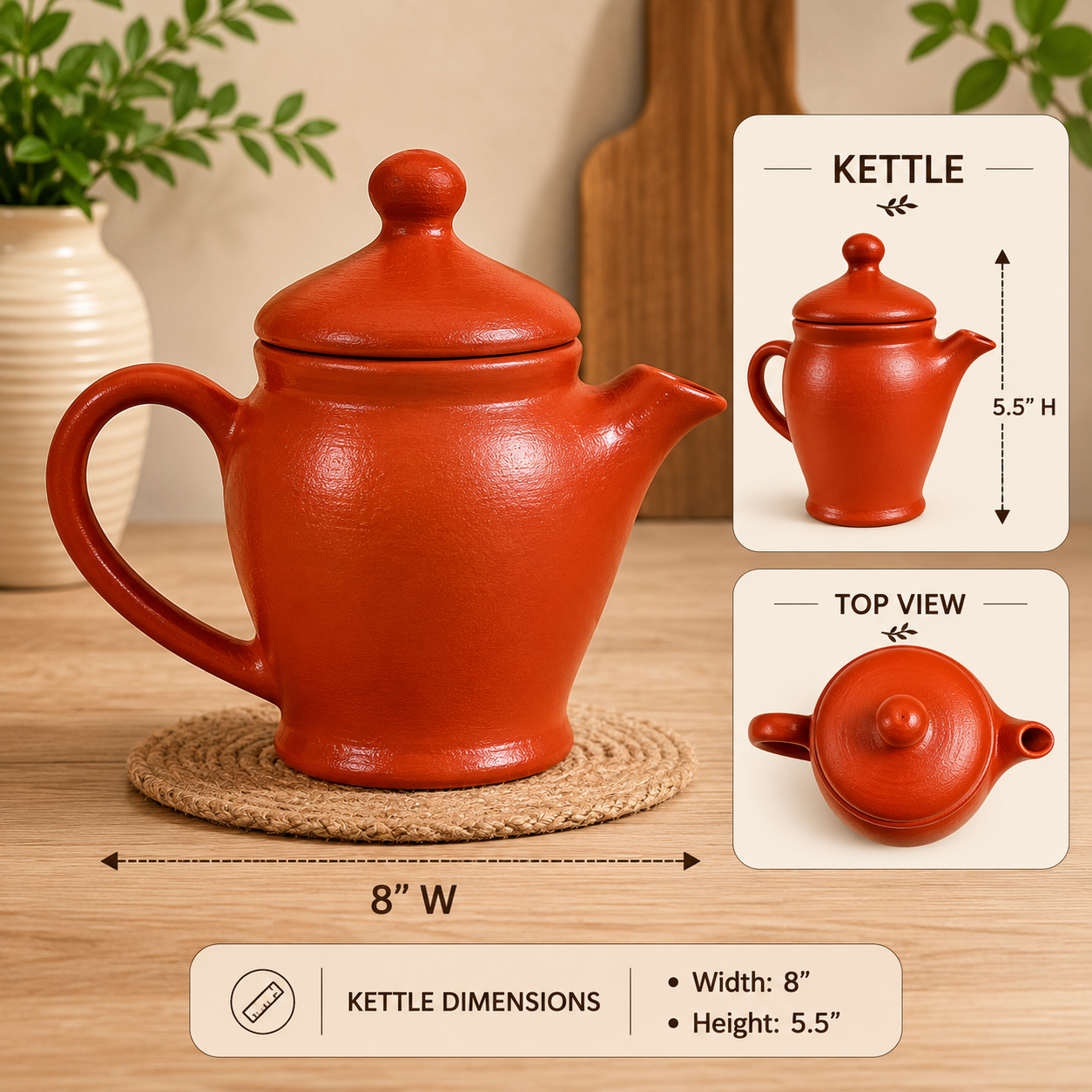Bloomcraft Terracotta Full Tea set