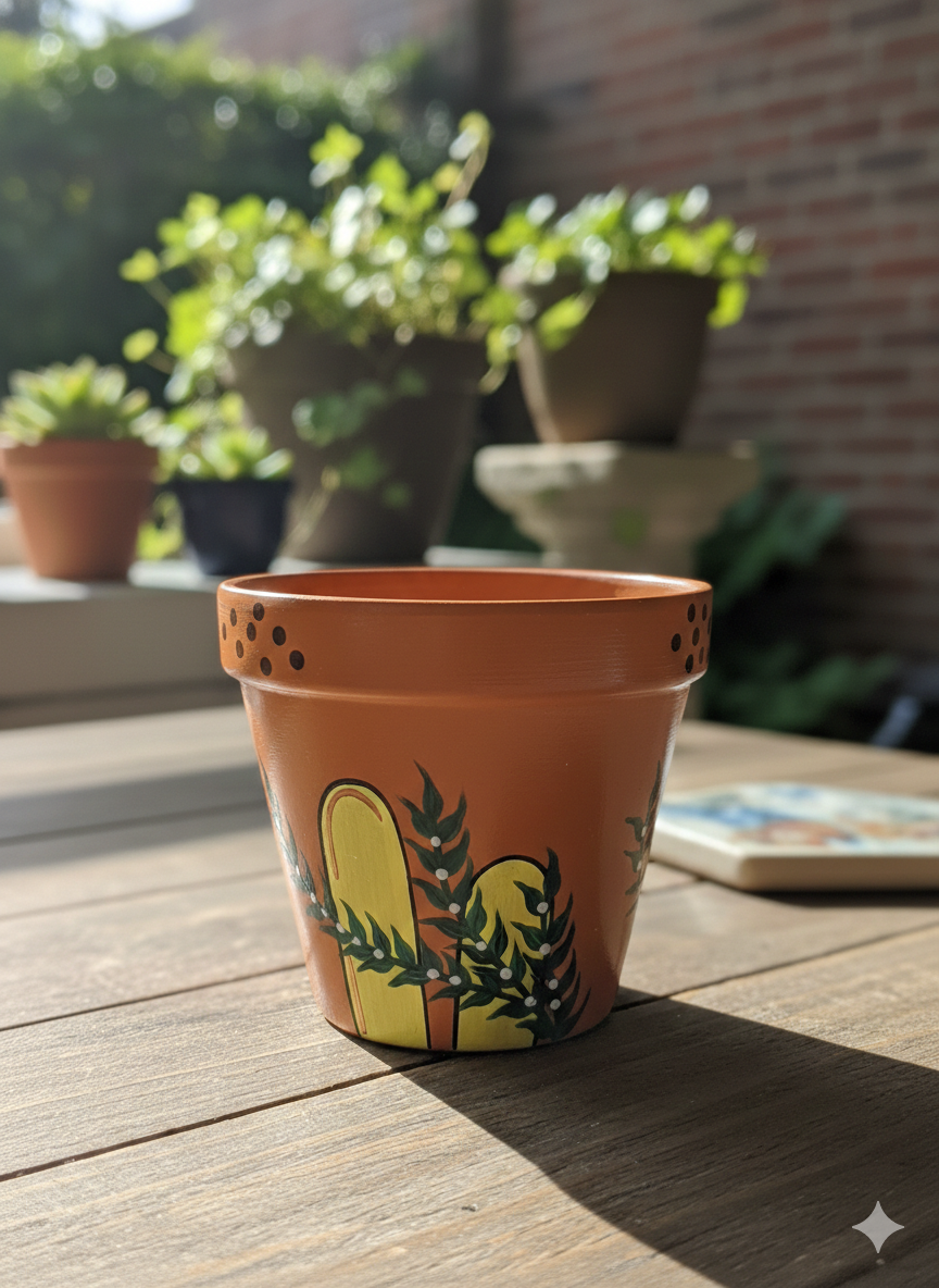 Orange Leaf Planter