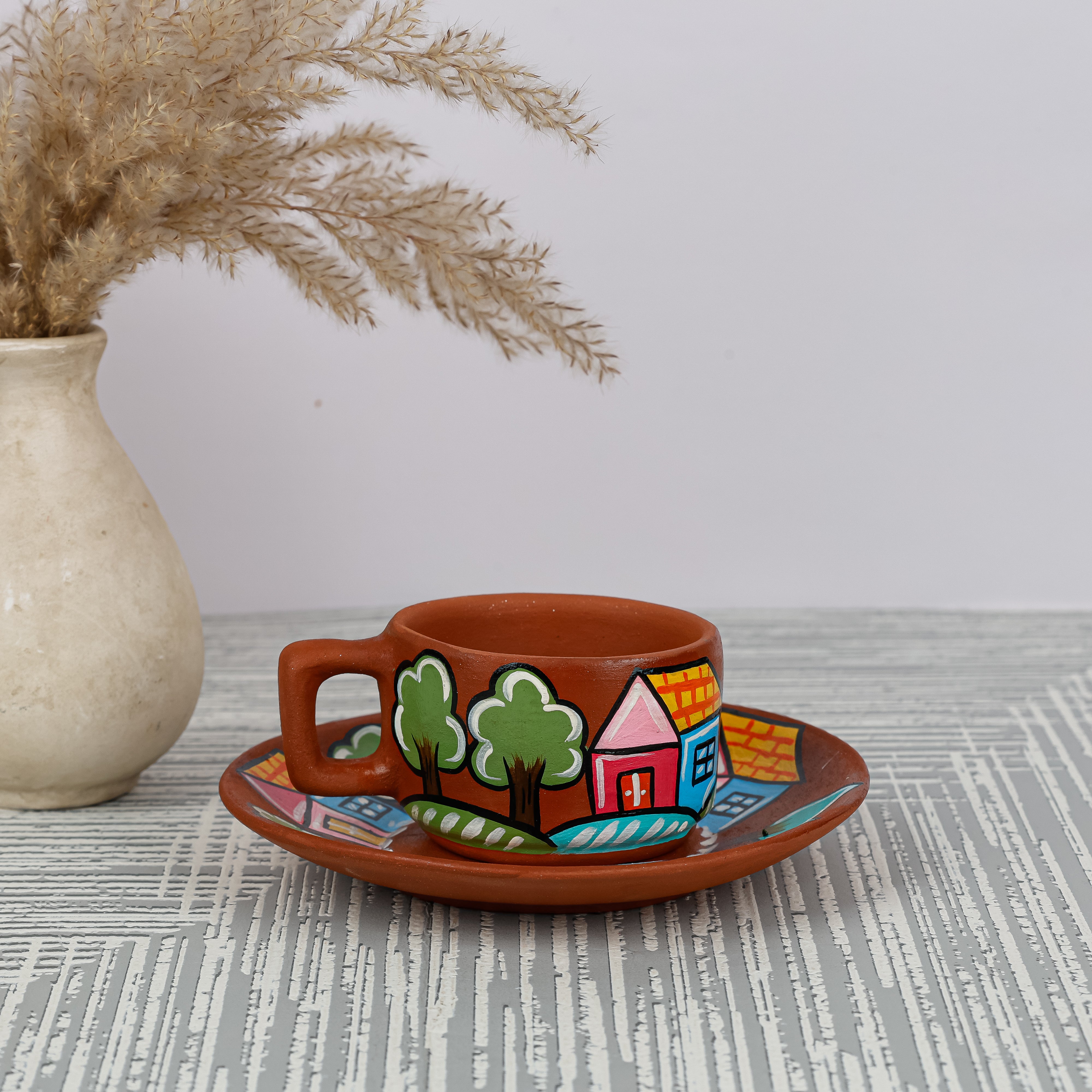 The Heritage Hamlet Terracotta Full Tea Set